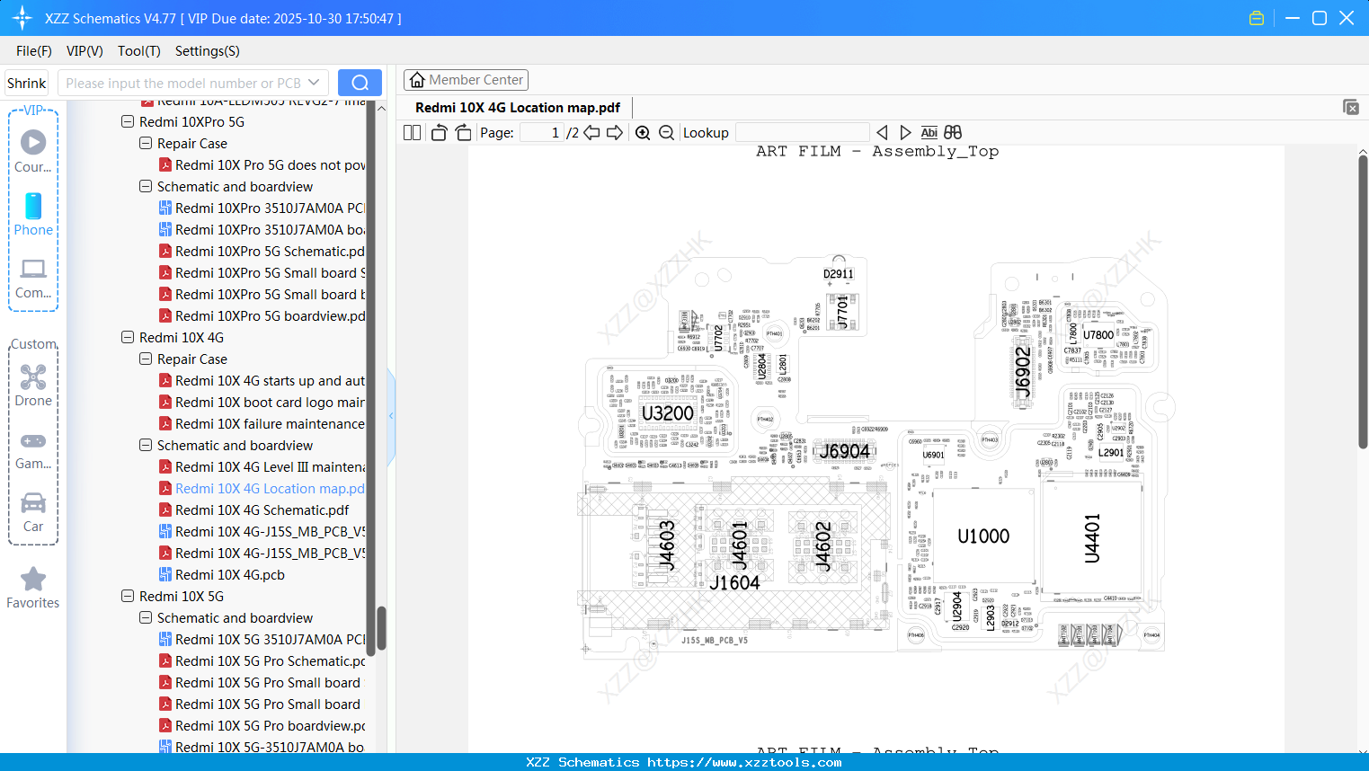 Xiaomi Redmi 10X 4G Location Map